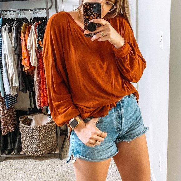 Free People Tops - Free People 🌿 Shimmy Shake Top in Cowboy - M